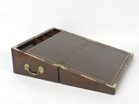 Lot 374 - A 19th century mahogany travelling writing box