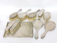 Lot 54 - A silver six piece dressing table set