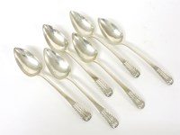 Lot 55 - A set of six Portuguese silver spoons