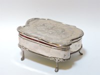 Lot 118 - A silver dressing table box