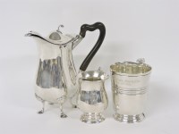 Lot 128 - A silver hot water jug