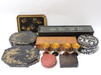 Lot 207 - Three Japanese lacquer dressing table boxes