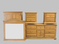 Lot 473 - A modern pine effect bedroom suite