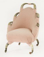 Lot 454 - A Victorian 'horn' child's novelty armchair