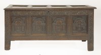 Lot 468 - A late 17th century oak coffer