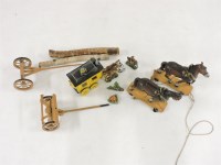 Lot 268 - An Elastitoy heavy horse logging set