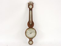 Lot 340 - A George III mahogany wheel barometer