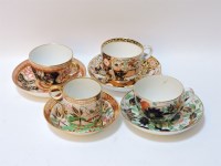 Lot 132 - Four 19th century cups and saucers