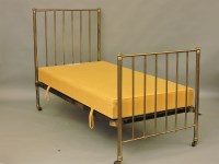 Lot 489 - A late Victorian brass single bed