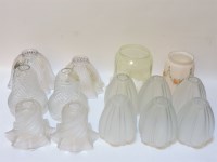 Lot 275 - A quantity of various 19th century and later glass lampshades