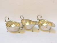 Lot 77 - A pair of silver sauce boats
