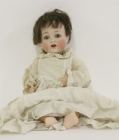 Lot 23 - A German bisque head doll