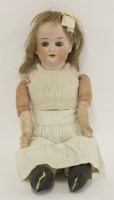 Lot 159 - A German bisque head doll