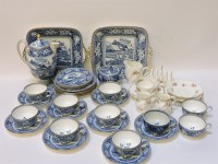 Lot 280 - A Wedgwood blue and white part coffee service