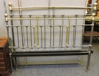 Lot 518A - Iron and brass bed ends