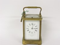 Lot 98 - A French brass carriage clock