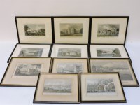 Lot 371 - A set of six reproduction coloured engravings of Essex