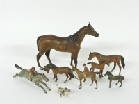 Lot 38 - A cold painted bronze figure of a horse