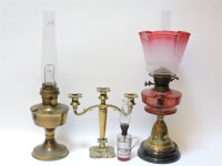 Lot 234 - Two Victorian oil lamps