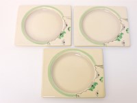 Lot 186 - A set of three Clarice Cliff rectangular side plates