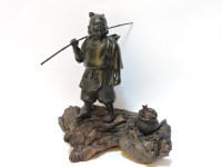 Lot 349 - A Japanese bronze Ebisu