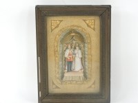 Lot 332 - An early 20th century framed shrine to George V and Queen Mary