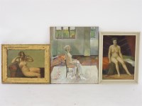 Lot 392 - THREE NUDE STUDIES
Oil on canvas