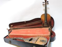 Lot 358 - A 19th century violin