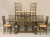 Lot 520 - An oak draw leaf refectory table