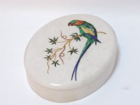 Lot 109 - An oval marble box