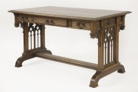 Lot 385 - A French walnut library table