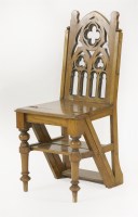 Lot 388 - A Victorian oak metamorphic library chair/steps