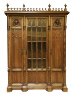 Lot 390 - A Gothic Revival walnut bookcase