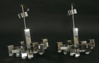 Lot 432 - A pair of eight-light hanging 'cubic' lights