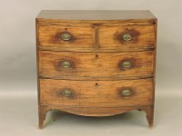 Lot 503 - A Georgian mahogany bow front chest