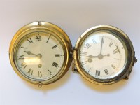 Lot 188 - Two brass ship's clocks