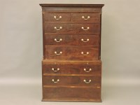 Lot 427 - A George III mahogany chest on chest