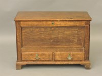 Lot 514 - A George III oak mule chest