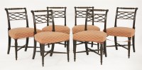 Lot 529 - A set of six George III mahogany dining chairs