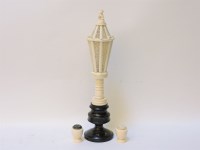 Lot 238 - An ivory lamp