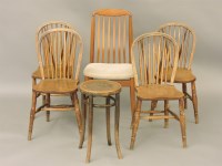 Lot 514 - Four Victorian elm Windsor chairs