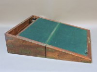 Lot 211 - A George IV mahogany and brass mounted writing slope