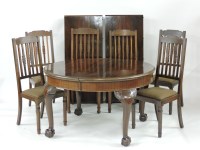 Lot 420 - A mahogany extending dining table