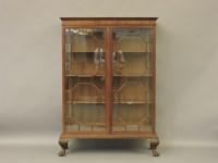 Lot 415 - A mahogany display cabinet