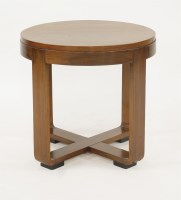 Lot 184 - An Art Deco walnut circular top lamp table