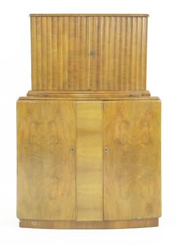 Lot 130 - An Art Deco 'Miramar' walnut cocktail cabinet