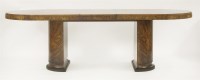 Lot 170 - An Art Deco walnut dining table
