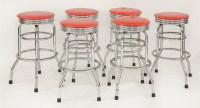 Lot 599 - A set of six American diner-style stools