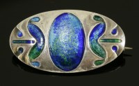 Lot 6 - An Arts and Crafts silver and enamel brooch