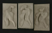 Lot 437 - Three relief plaster sculpture panels
